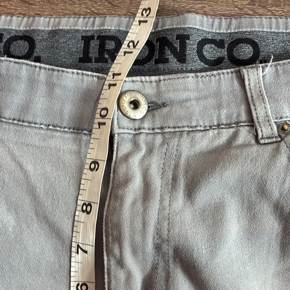 Iron Co. Straight Leg Jeans Men's 36x30 Gray Flat Front 5-Pocket Work/Yard Jeans